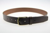 Ledergürtel 40 mm breit, Farbe Old Brown, Schnalle Messing